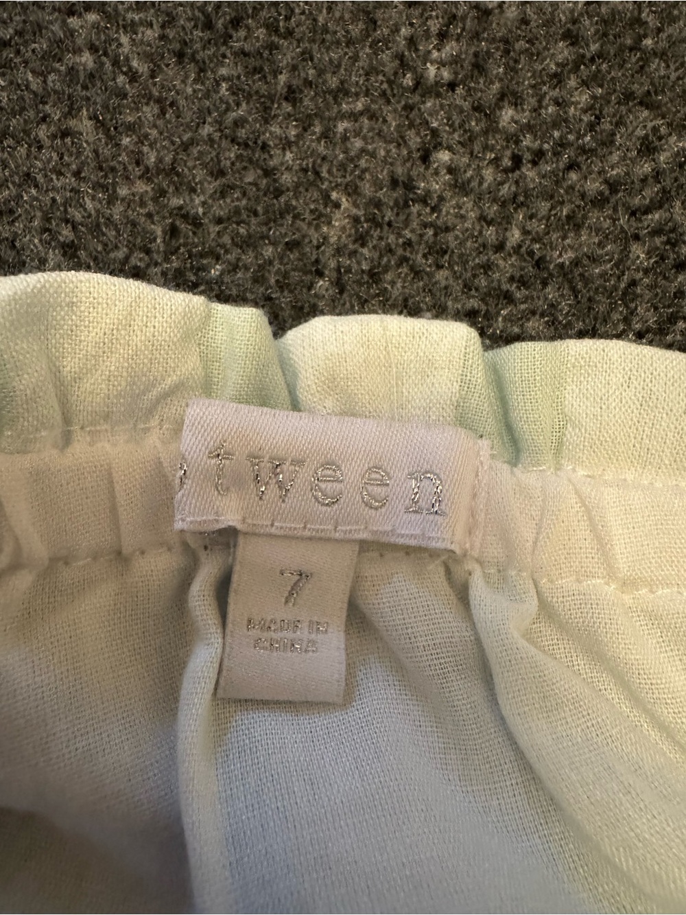 Btween Girls Light Mint Green Gingham Ric Rac Top & Skort Set - Size 7 - Picture 5 of 11